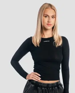 GymBeam Dámske tričko s dlhým rukávom Aura Black  S