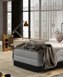 Luxusná posteľ BONAMI šedá 1 ľavá