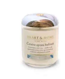Veľká sviečka Heart & Home Čerstvo opraná bielizeň, 340g