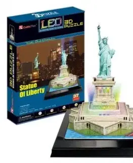 Puzzle 3D Socha Slobody / led - 37 častí