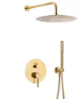 Podomietkový sprchový set s 3-funkčnou batériou Moza Gold