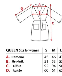 Župan z mikrovlákna Queen Ružový TiaHome - M