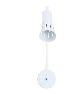Nástenná lampa biela s nastaviteľným ramenom 1xE14 Arena