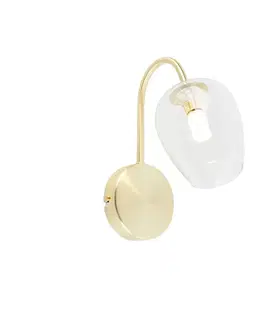 Inteligentná nástenná lampa zlatá so sklom vrátane Wifi G9 - Elien