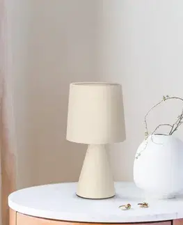 SATTI béžová keramická stolová lampa s tienidlom E14 1x40W klasická elegantná dekoratívna do obývačky, spálne, kancelárie