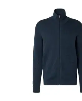 Pletená bunda, tmavomodrý melír