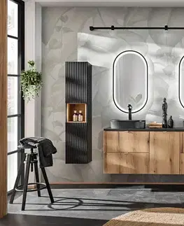 ArtCom Závesná skrinka do kúpeľne NOVA Oak 81-40-1DK | s košom 40 cm