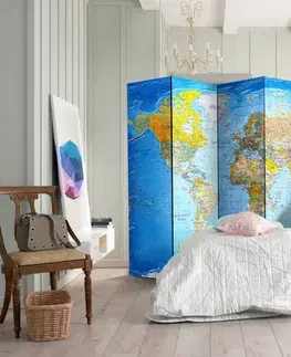 Paraván World Classic Map Dekorhome