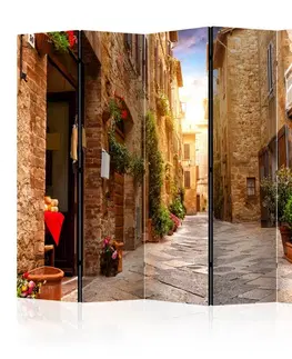 Paraván Colourful Street in Tuscany Dekorhome