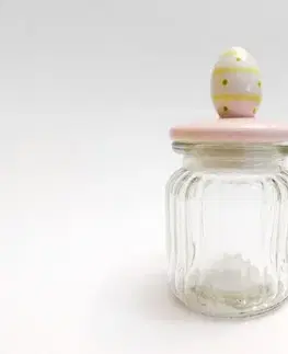 MAKRO - Dóza sklo 300ml keramické viečko rôzne motívy