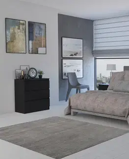 MELWIN M2 nočný stolík, čierny