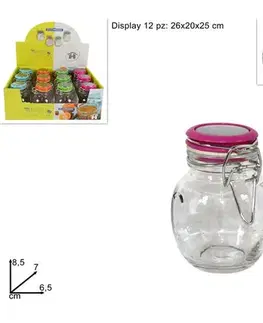 MAKRO - Dóza sklo 100ml klip, rôzne farby