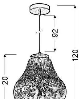 Závesná stropná lampa galaktická e27 3d