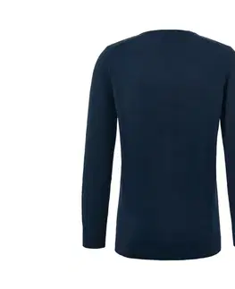Pulóver s výstrihom do V, tmavomodrý
