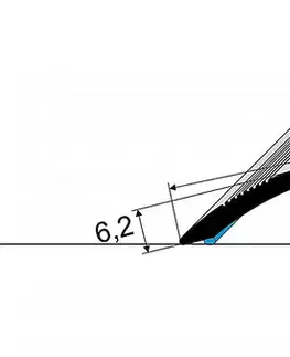 Prechodový profil 41 mm, oblý (samolepiaci) | nivelácia 0 - 10 mm Stříbro E01