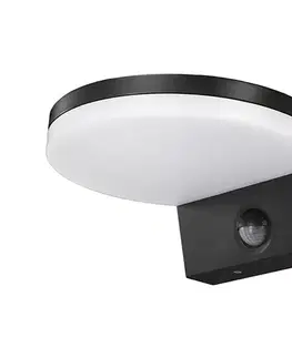 Top Light - LED Vonkajšie nástenné svietidlo so senzorom LED/15W/230V IP65 čierna Novara C PIR