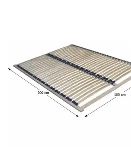 KONDELA Twinpack lamelový rošt 180x200 cm brezové drevo
