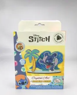 Trblietavý svet Stitch na vlnách Disney vykladanie z diamantov 3 ks