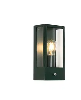 Vonkajšia nástenná lampa tmavozelená so senzorom súmraku IP44 - Rotterdam