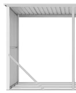 Drevník 302 x 119 cm (šedobiely)