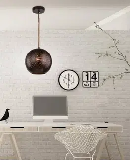 Závesná stropná lampa 1X60W E27 hnedá