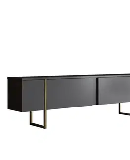 Living Room Furniture Set Luxe Set - Anthracite, Gold