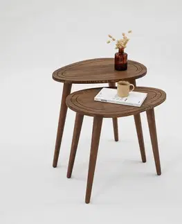Sada odkladacích stolíkov (2 kusy) Sweet Set - Walnut