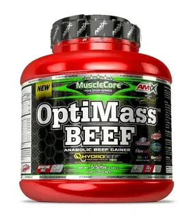 OptiMass Beef Anabolic Gainer - Amix 2500 g Double White Chocolate