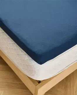 Napínacia plachta na vrchný matrac, nadmerná veľkosť, modrá
