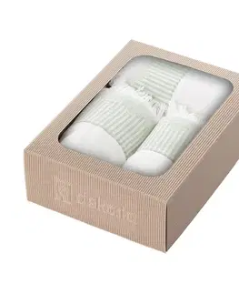 Dekoria Súprava uterákov Trevor 3ks biela zelená, 50 x 100 / 70 x 140 cm