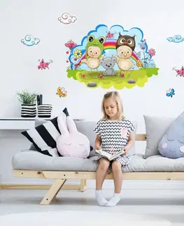 Nálepka na stenu - Kuriatka na lúke