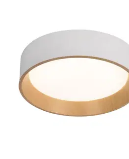 stropná lampa lazio stropná lampa biela drevená LED tienidlo biele