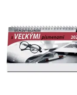 Stolový kalendár 2026 s veľkými písmenami stĺpcový