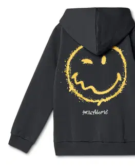 Detská mikina s kapucňou SMILEYWORLD® s počesanou vnútornou stranou