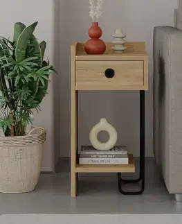 Nočný stolík Sirius Left - Oak v2