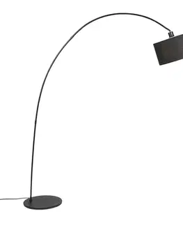 Inteligentná moderná oblúková stojaca lampa čierna vrátane A60 Wifi - Vinossa