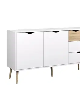 Komoda OSLO 75381 dub sonoma / biela Tempo Kondela