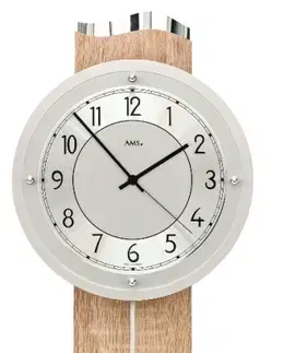 Kyvadlové nástenné hodiny 5214 AMS riadené rádiovým signálom 66c