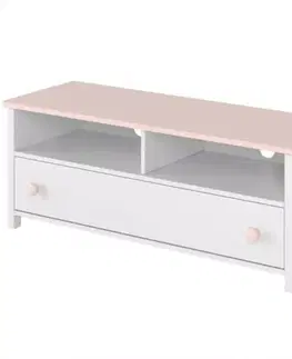 TV stolík 1S Luna LN-13 biely/ružové