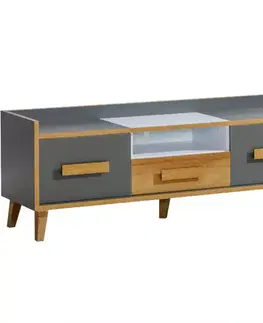 TV stolík W7 Werso Riviera/Biely/Antracyt