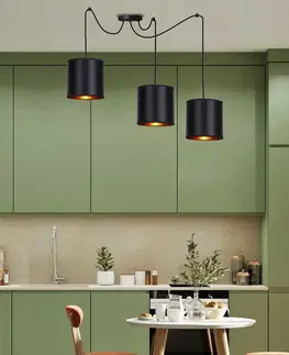 Závesná lampa čierna 3xE27 Candida P