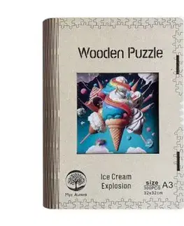 Drevené puzzle Výbuch zmrzliny A3
