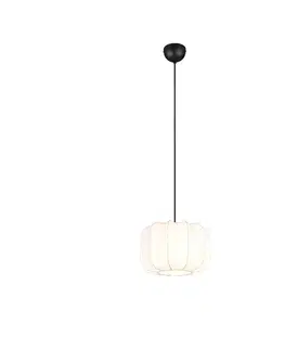 Japandi závesná lampa čierna s bielou 25 cm - Madleine
