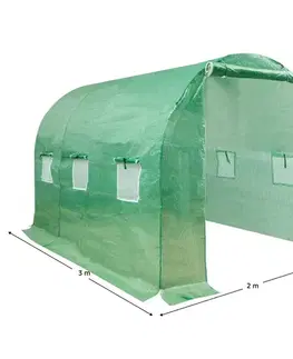 KONDELA Felko New Typ 1 fólia na záhradný fóliovník 200x300x200 cm zelená