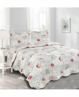 Prehoz na posteľ Patchwork Idea, 230 x 250 cm, 2 ks 50 x 70 cm, 230 x 250 cm
