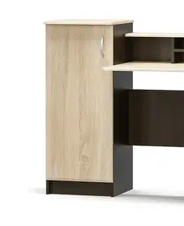 KEIN písací stolík, wenge/dub Sonoma 