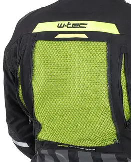 W-TEC Aircross bunda čierna-fluo žltá - 3XL
