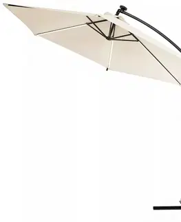 Závesný slnečník s LED svetlom Ø 330 cm Dekorhome