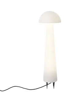 Stojaca vonkajšia lampa biela 80 cm vrátane LED IP44 - Fungi