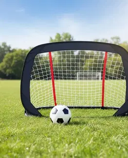 KONDELA Exit futbalová bránka 2 ks čierna
